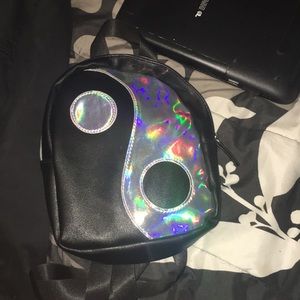 Yin yang holographic mini backpack